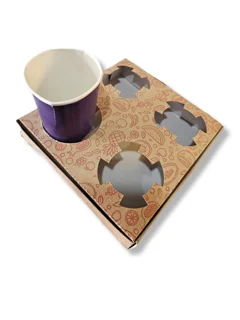 جعبه هولدر ابمیوه مقوایی چاپدار چهارتایی