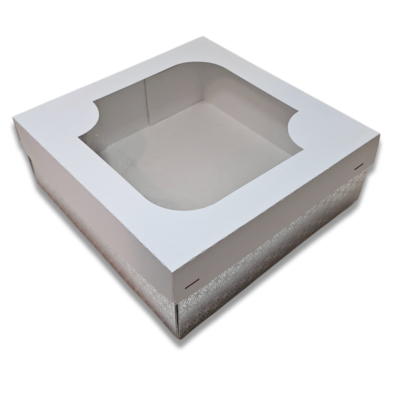 جعبه شیرینی یک کیلویی مربع با در طلقی