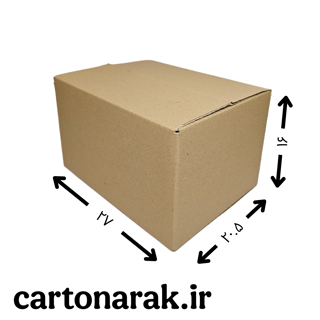 کارتن پستی سایز ۲، ۲۷ در ۲۰ با ارتفاع ۱۶