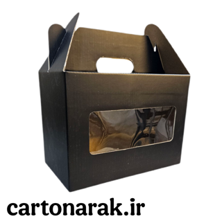 کارتن دسته دار لمینتی طلق دار ۲۲ در ۱۲.۵ با ارتفاع ۱۵ سانت