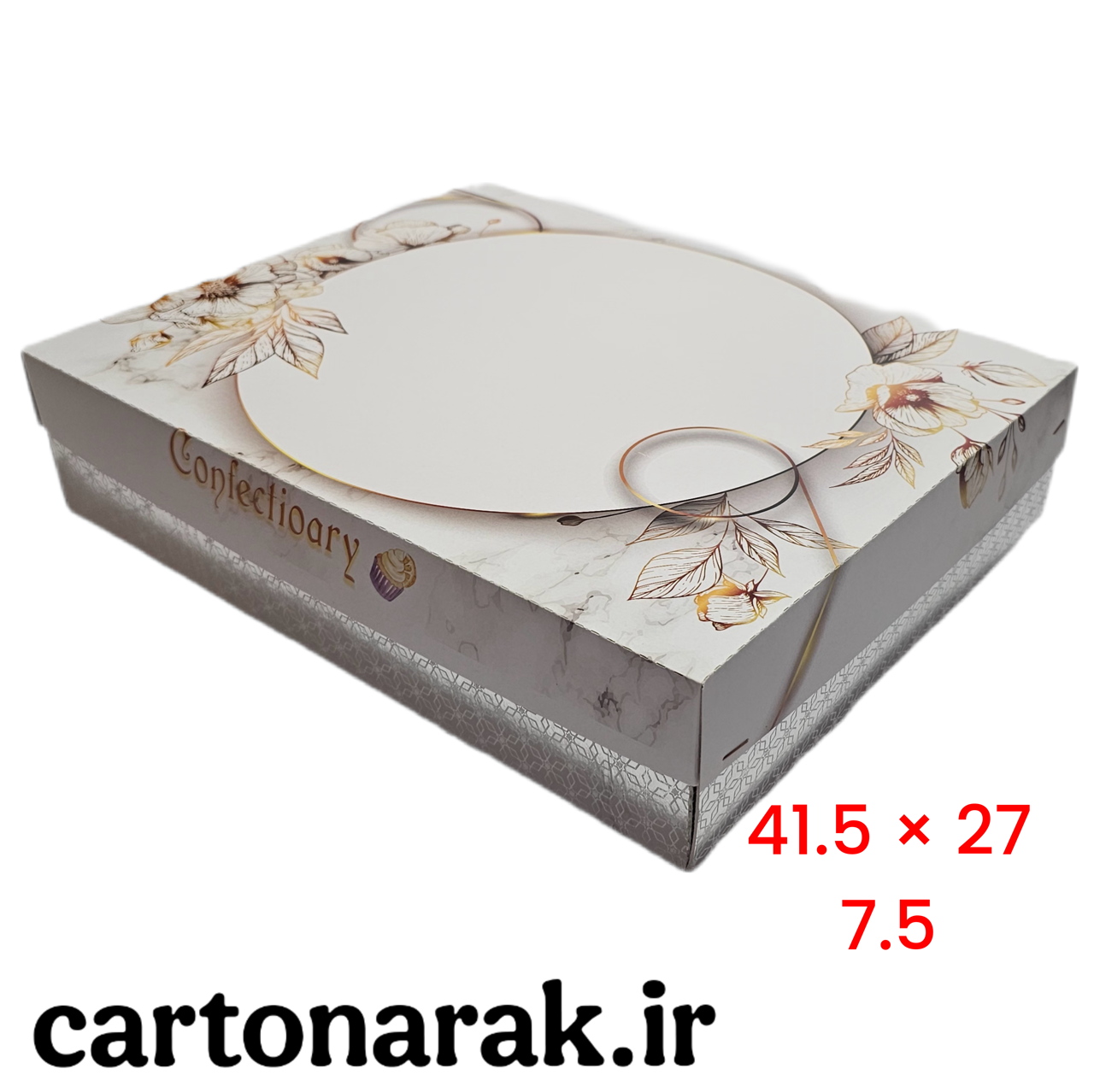 جعبه شیرینی 3 کیلویی مستطیل 41 در 27 سانت