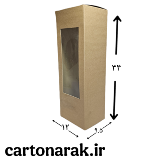 جعبه در دارویی ویترینی طلق دار ۱۲ در ۹.۵ با ارتفاع ۳۴ سانت- از ۳۰۰ عدد