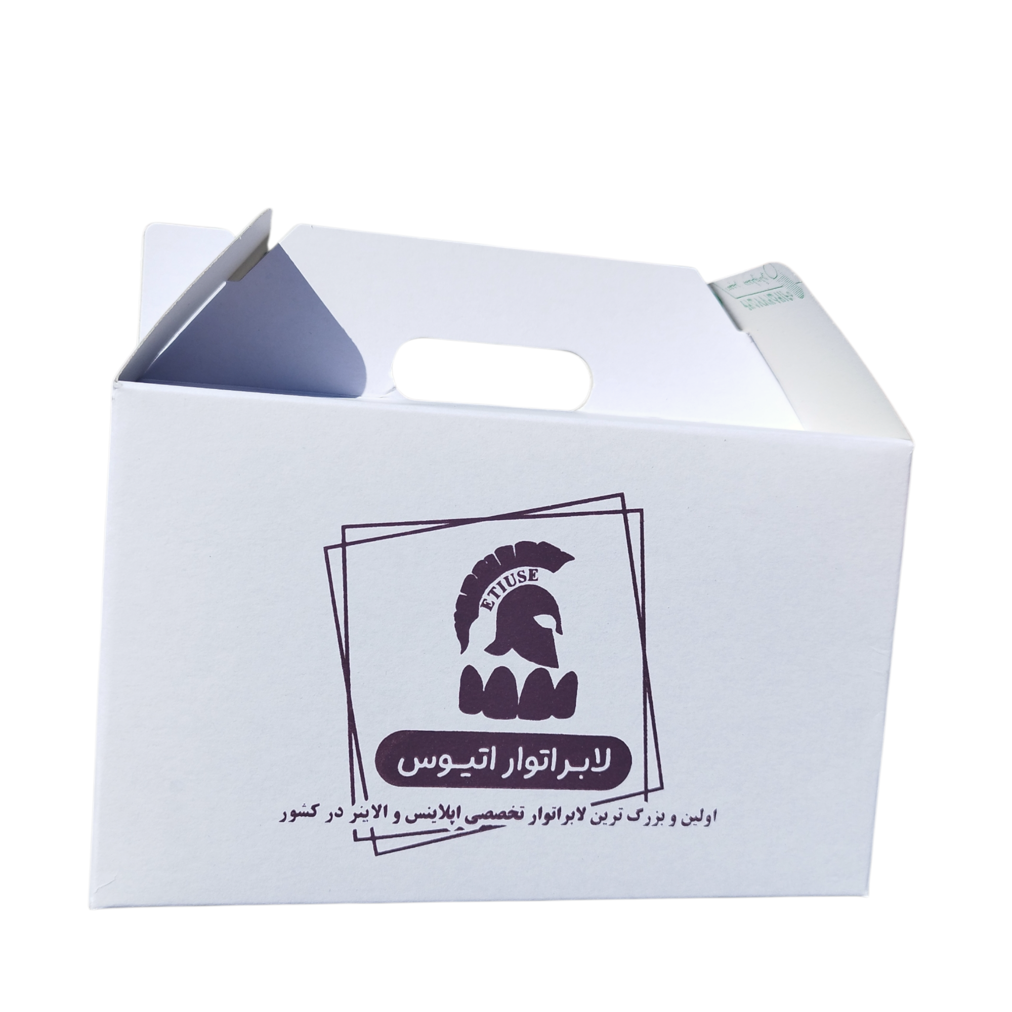 جعبه دسته دار مقوای ۴۸۰ گرم با چاپ تک رنگ