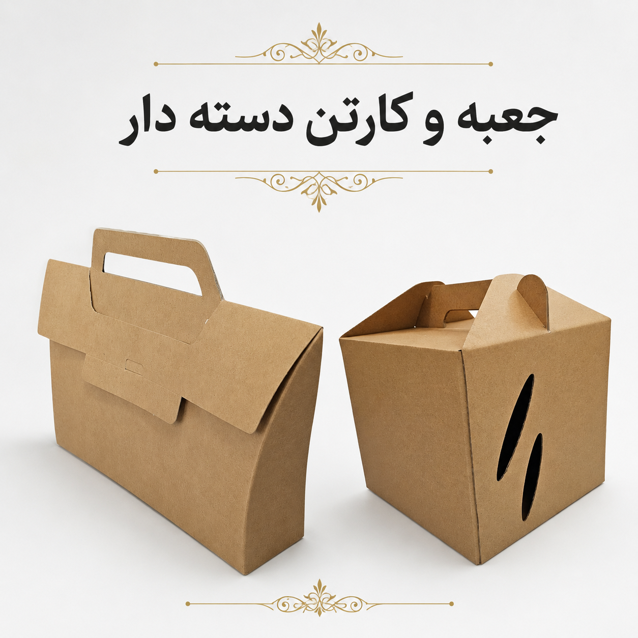 نمونه جعبه و کارتن دسته دار