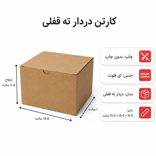 کارتن دردار قفلی - از 500 عدد - 15.5 × 15.5 × 10.5 سانت